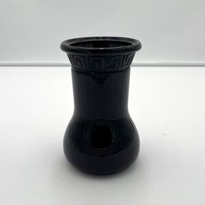 Art Deco L.E. Smith Black Amethyst Greek Key Vase